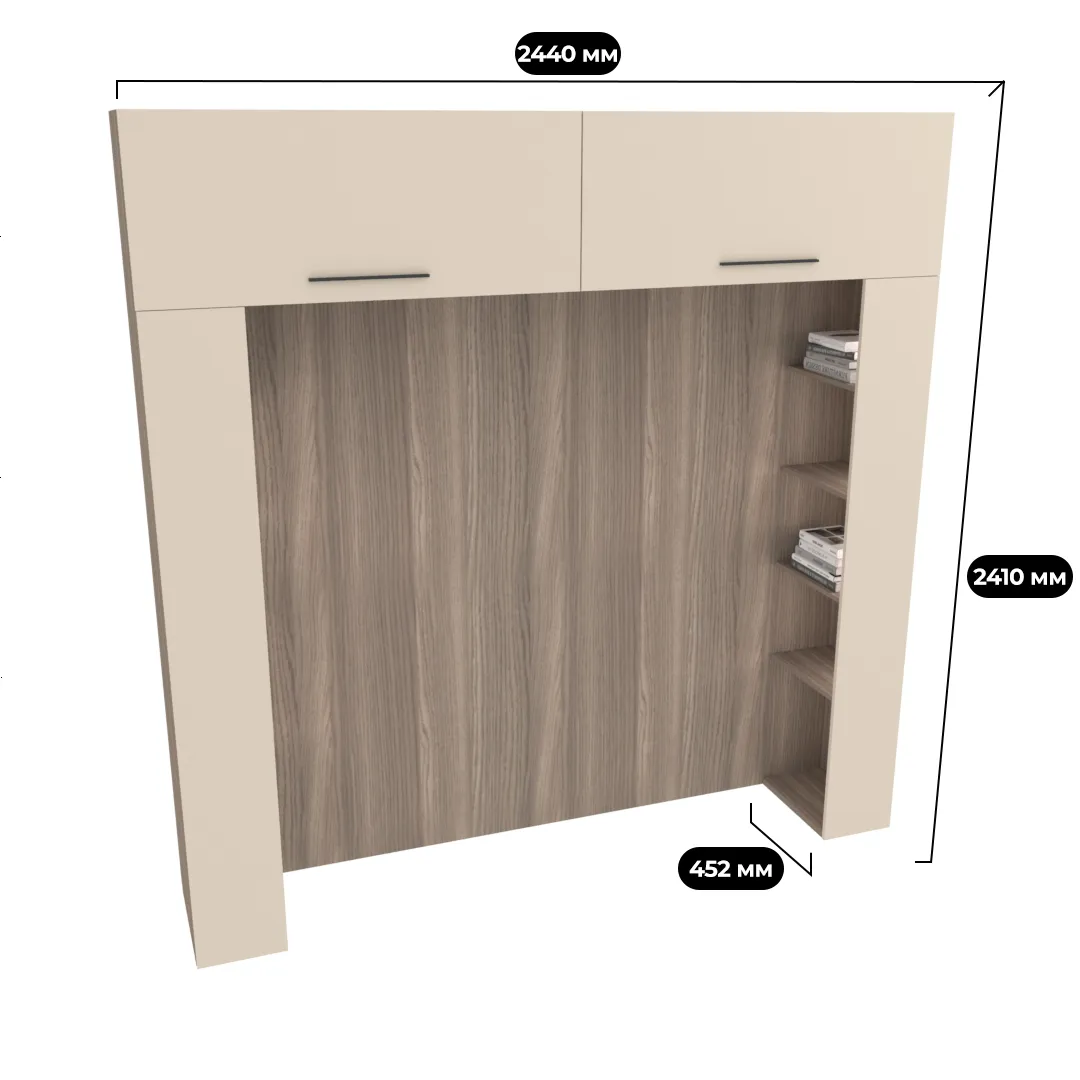 Ниша для кровати с секциями L-407.44