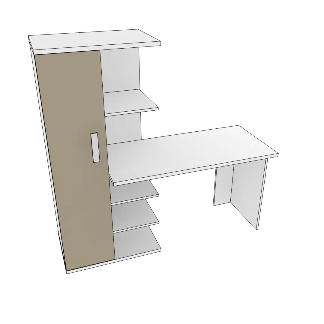 Рабочий стол со встроенным стеллажом HOF423