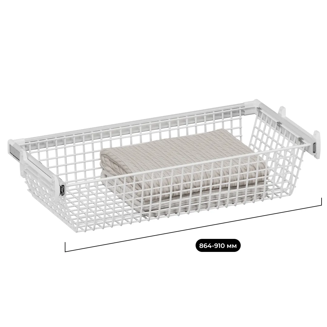 BELLE Корзина для белья 900 мм, цвет белый, BE90BAWH