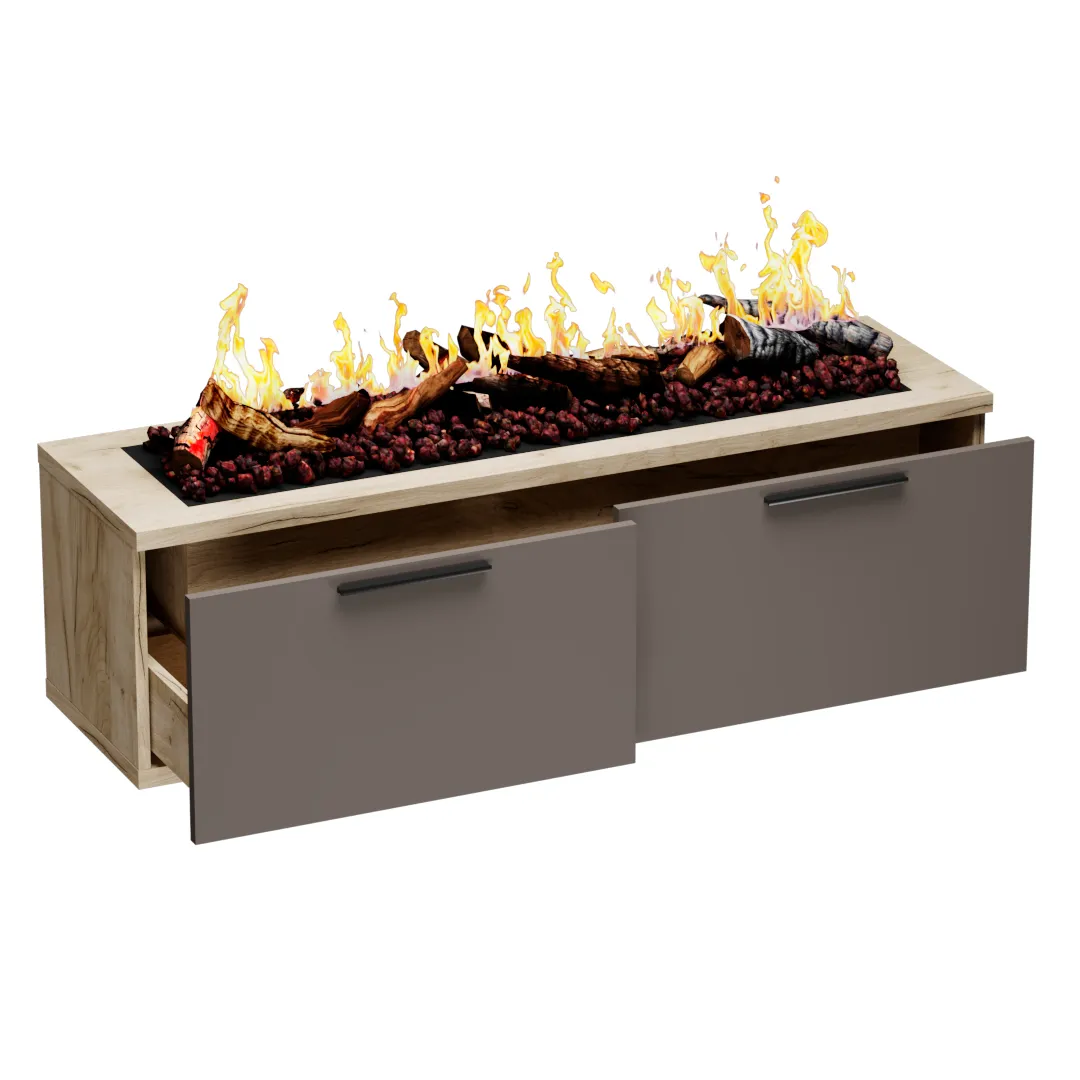 Тумба ТВ напольная с электрокамином LG548.351