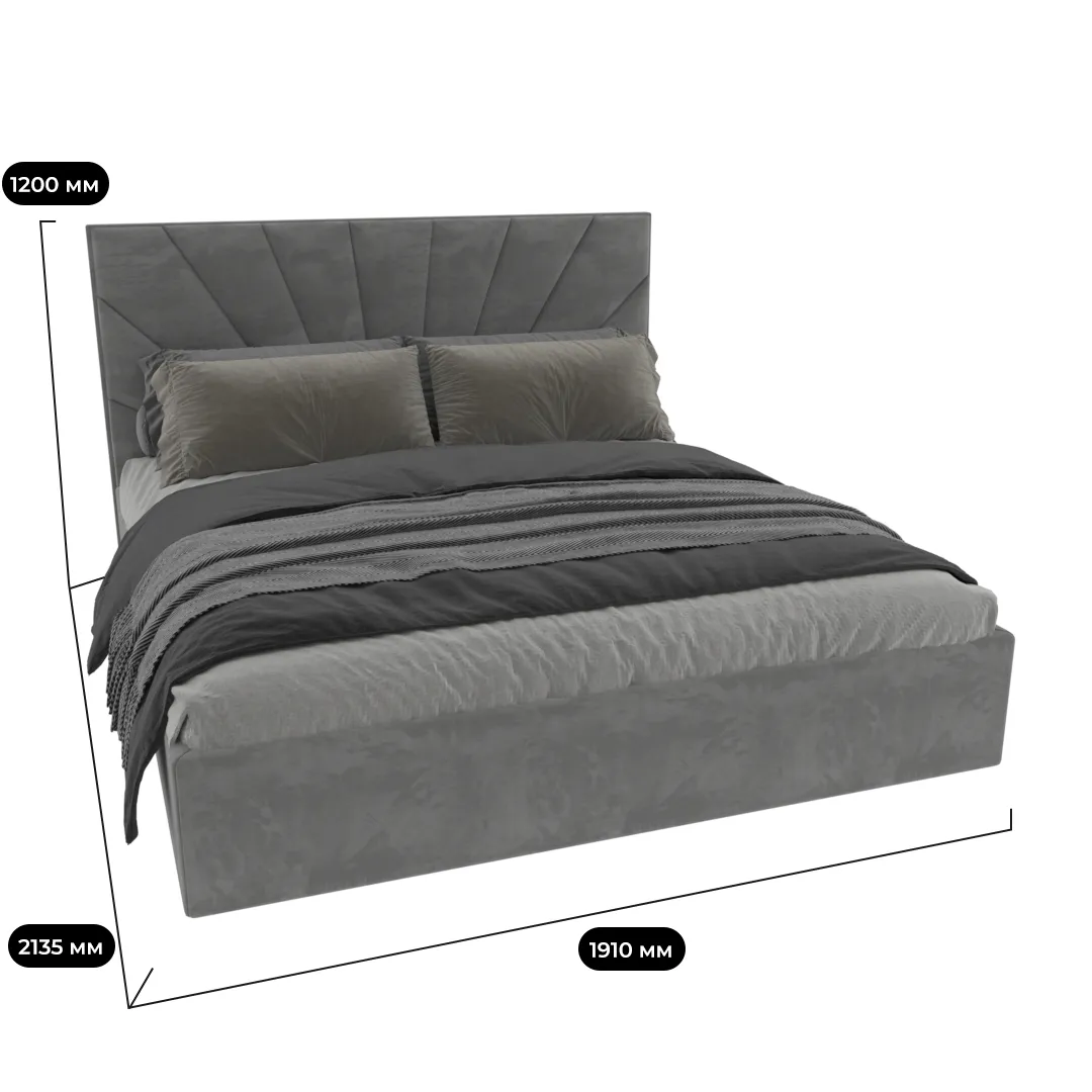 Кровать двуспальная мягкая SUNRISE с подъемным механизмом, 200x200