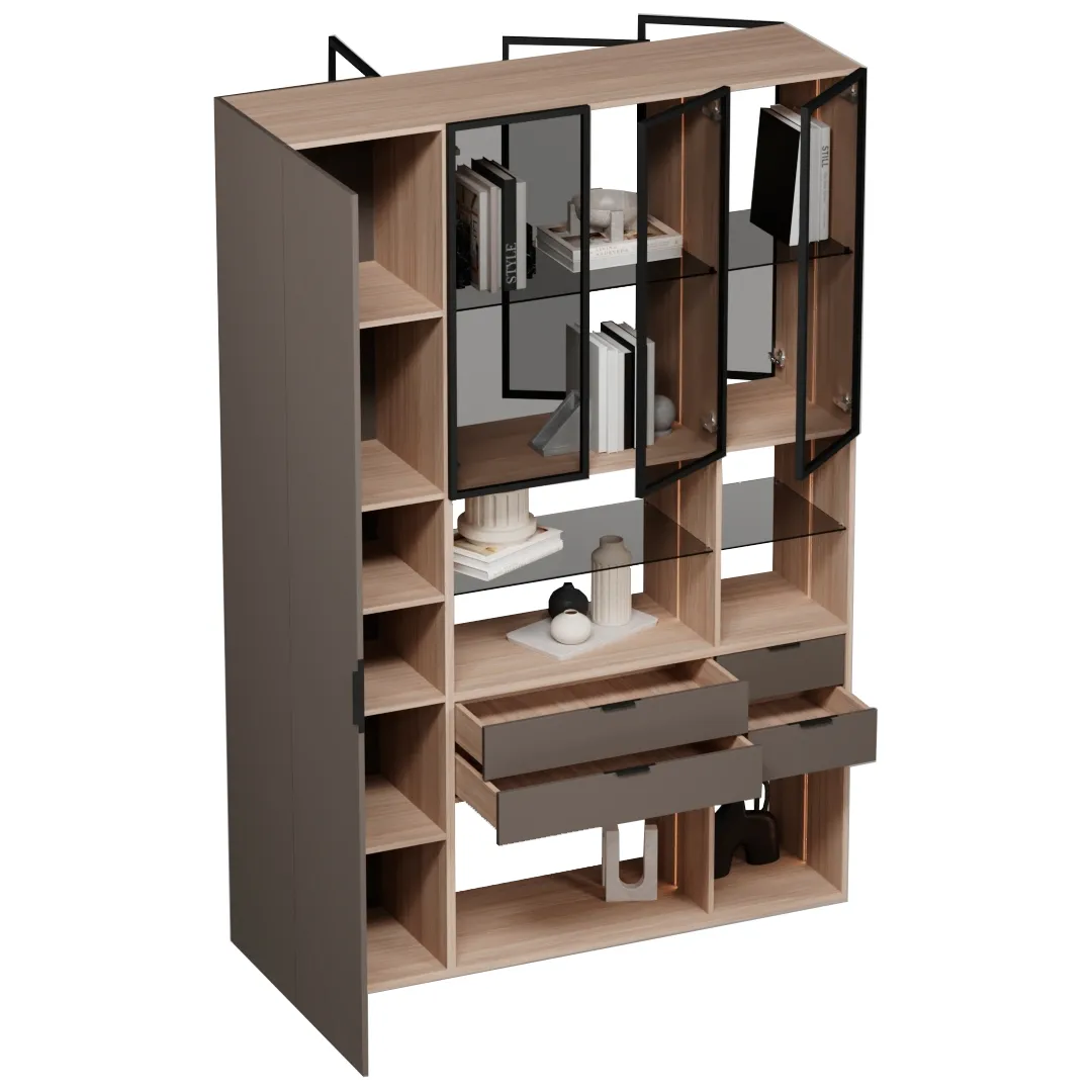 Шкаф-стеллаж для зонирования помещения с подсветкой LGF265.45 L/R