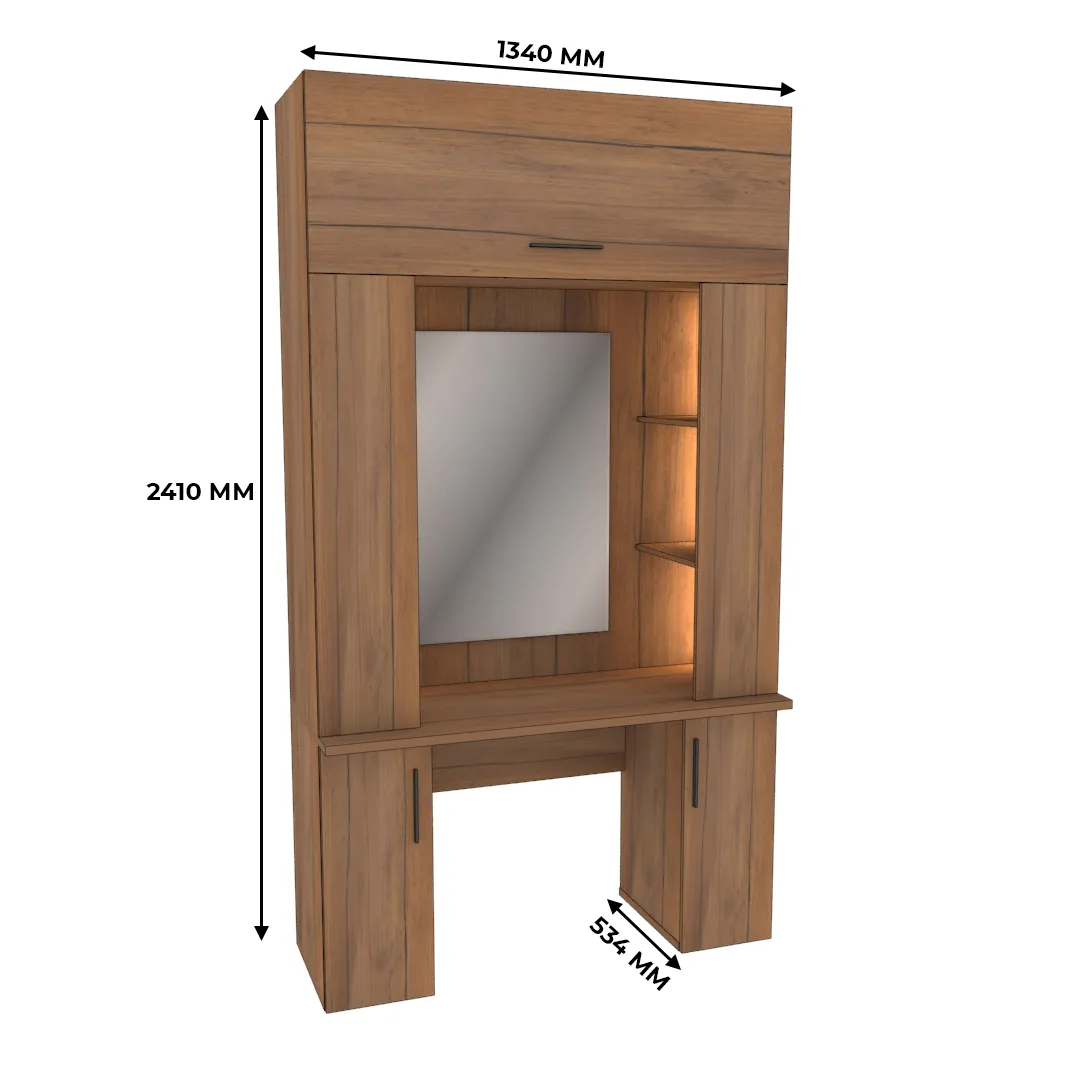 Стол туалетный с секцией и зеркалом с подсветкой  L-404.44