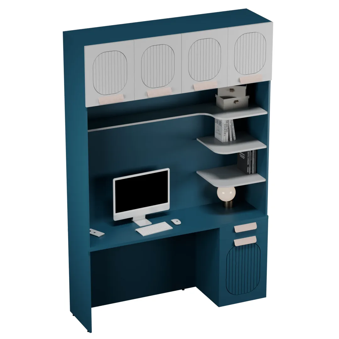 Ниша с рабочей зоной, фрезерованные фасады в эмали LE417 L/R