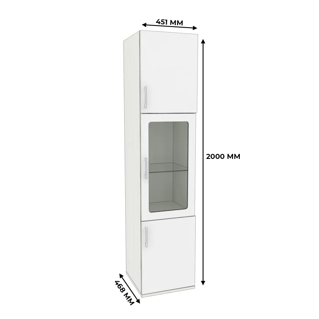 Шкаф комбинированный со стеклом P225