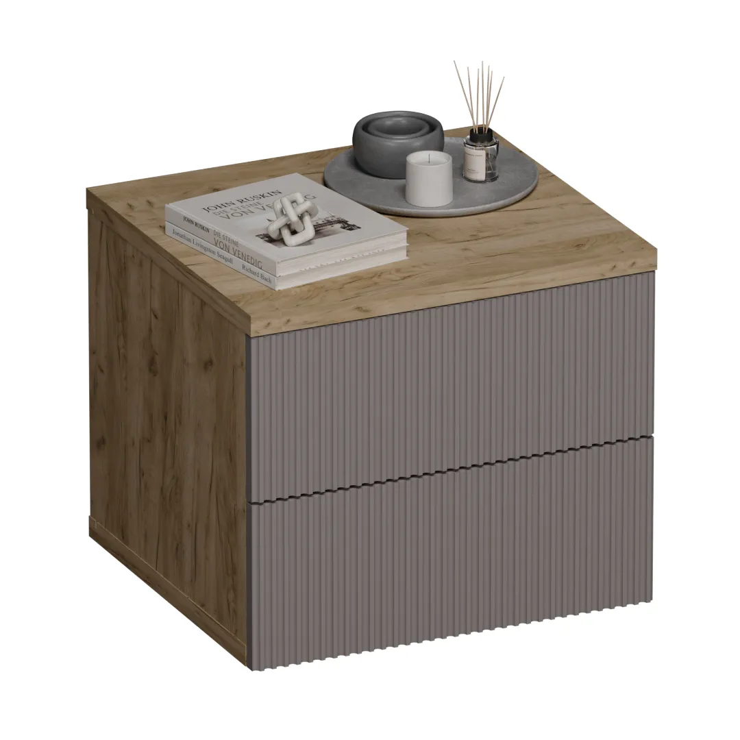 Тумба прикроватная 2 ящика, фасады в эмали LE-701