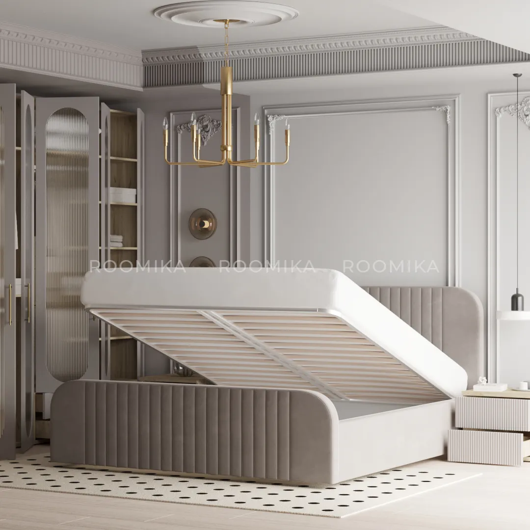 Кровать двуспальная мягкая MALTA с подъемным механизмом, 140x200