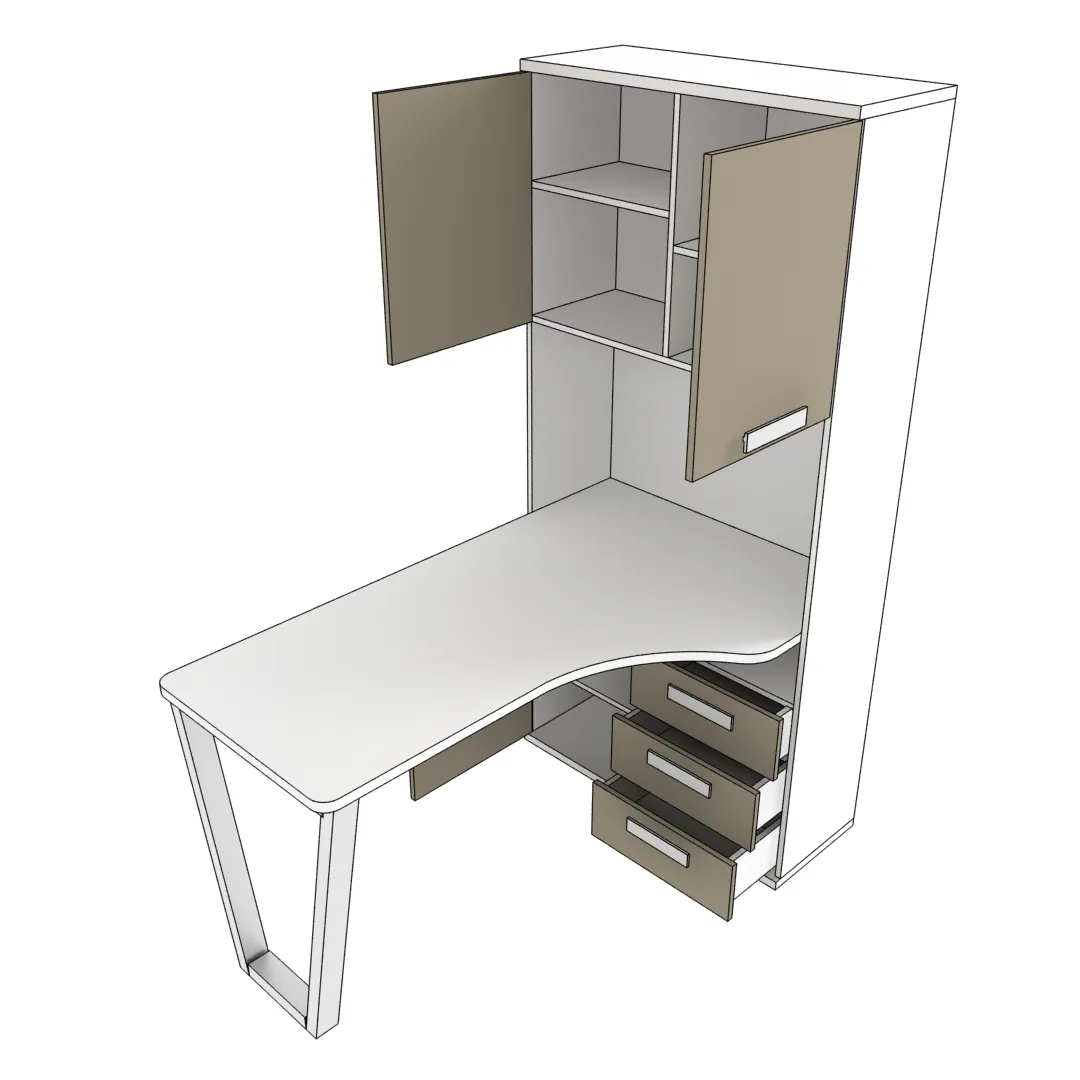 Шкаф со встроенным столом шириной 904мм E404 L/R