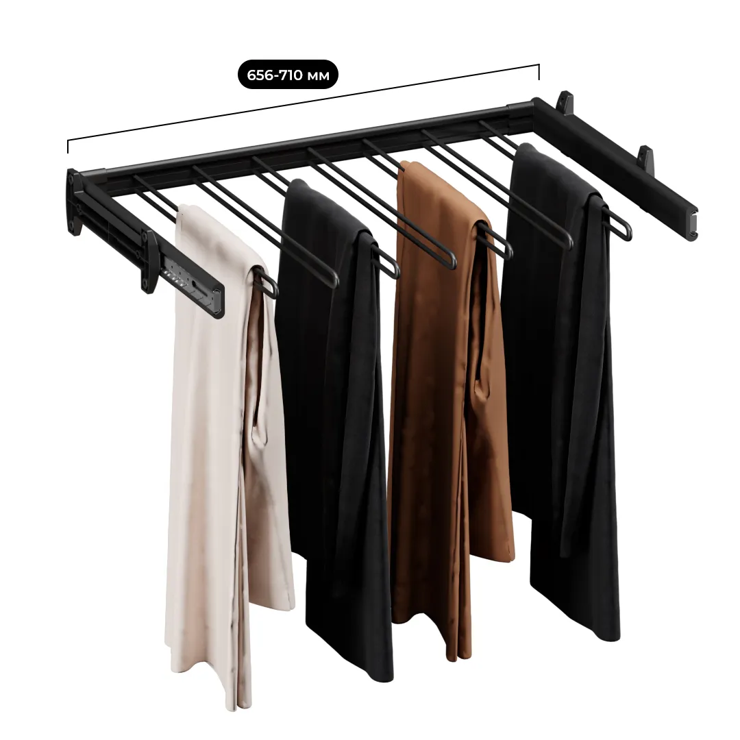 BELLE  Вешалка для брюк, 700 мм, цвет графит, BE70TRGR