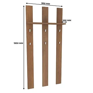 Панель широкая с полкой и крючками L-100