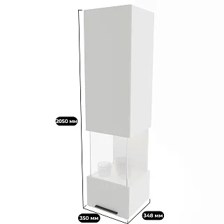 Шкаф навесной, со стеклом L-381.2