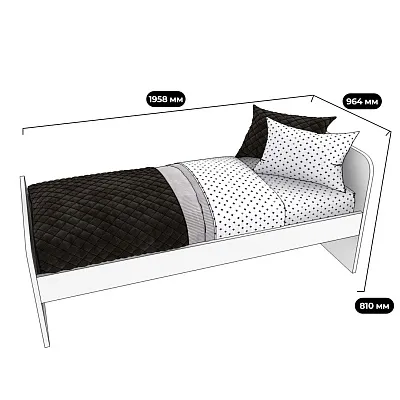 Кровать односпальная E901, 90x190