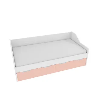 Кровать односпальная, фасады в эмали LE902.190, 90x190