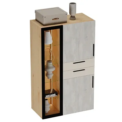 Шкаф комбинированный  R255 L/R