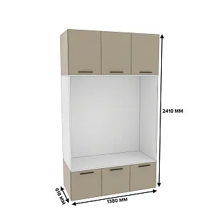 Шкаф с нишей и сидушкой L412.60