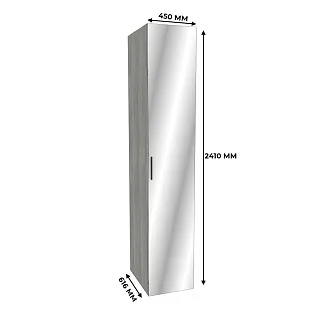 Шкаф 1 дверный узкий с зеркалом LG-220.60-4Z