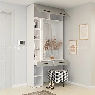 Столик туалетный с антресолью и стеллажом L415