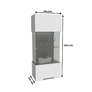 Шкаф навесной с подсветкой, фасады в эмали LE-350