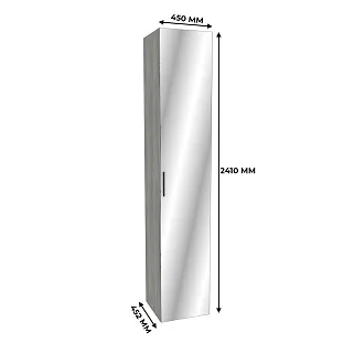 Шкаф 1 дверный узкий с зеркалом LG-220.44-4Z