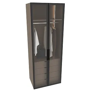 Шкаф для спальни с четырьмя ящиками и штангой с подсветкой R210.60-3