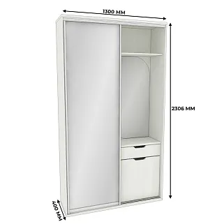 Секция для одежды с дверью купе и зеркалом P227Z