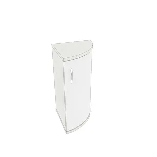 Тумба  угловая радиусная P877 L/R