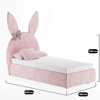 Кровать односпальная мягкая BUNNY  с подъемным механизмом, 90x190