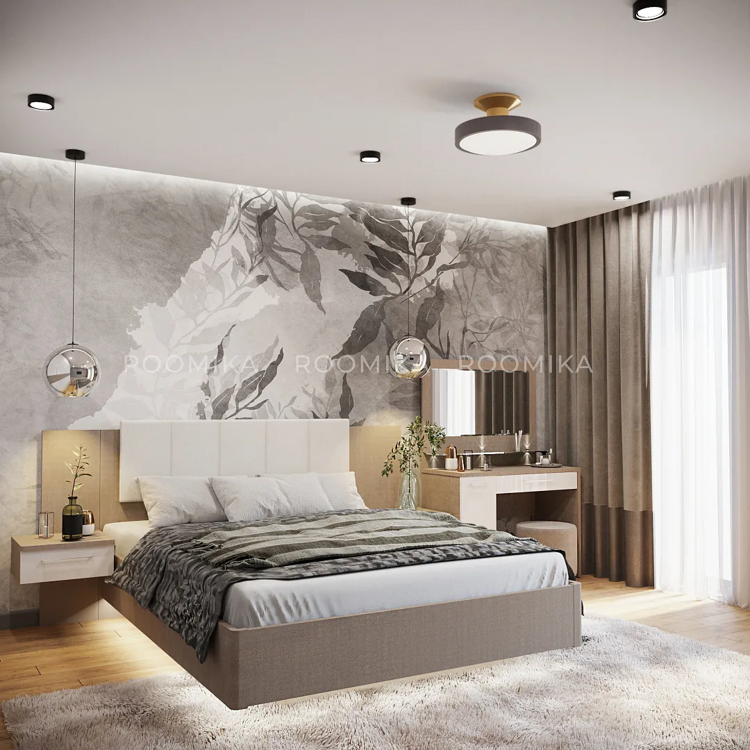 Кровать двуспальная CUBO с парящим эффектом, 160x200