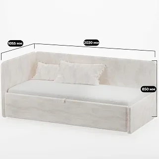 Кровать с подъемным механизмом и ящиком для белья RUBY М1