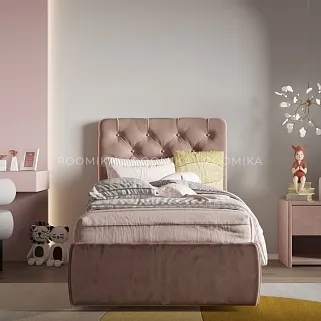 Кровать односпальная мягкая MIRA с подъемным механизмом, 90x190