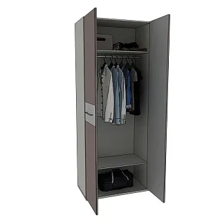 Шкаф двустворчатый со вставкой, фасады МДФ CG-210.45