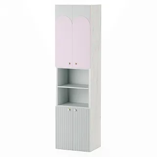 Шкаф книжный с нишей, фасады в эмали LE228.44