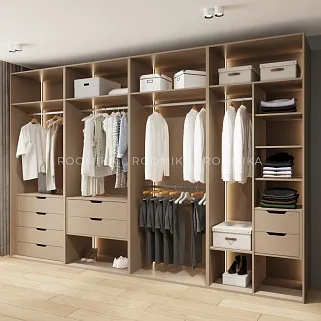 Шкаф для спальни с двумя ящиками и штангой с подсветкой R210.60-2