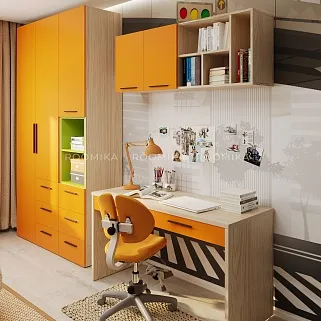 Шкаф однодверный с нишей и ящиками L224