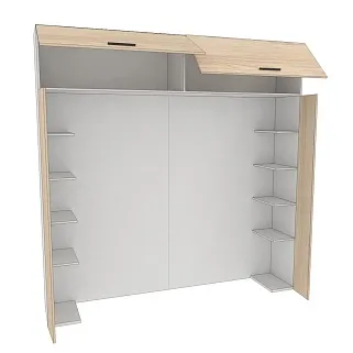 Ниша для кровати с секциями L407.44