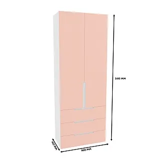 Шкаф книжный/для одежды с тремя ящиками, фасады в эмали LE213