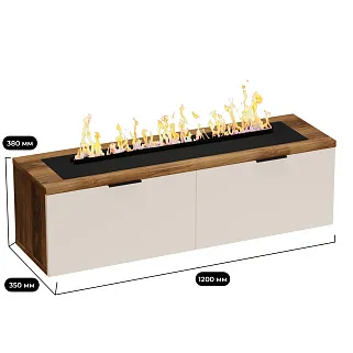 Тумба ТВ напольная с электрокамином L548.350