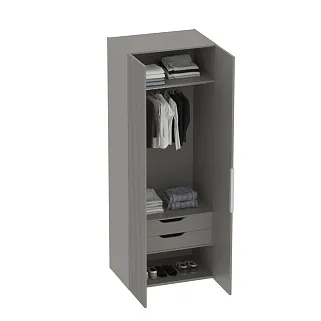 Шкаф 2 дверный, фрезерованные фасады в эмали LE-210.60-3