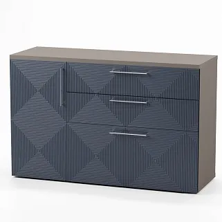 Комод с фрезерованными фасадами в эмали LE-706 L/R