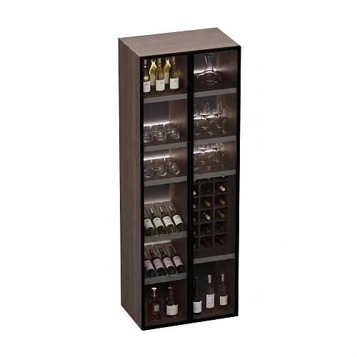 Шкаф напольный со стеклом с подсветкой T253.90.200-A
