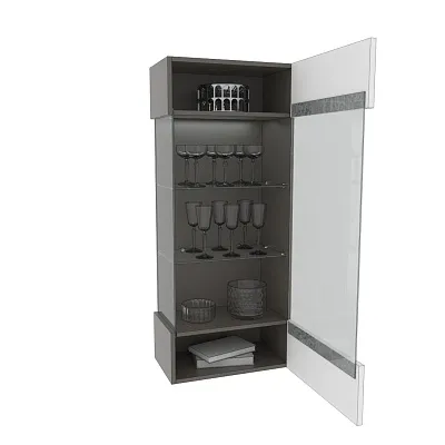 Шкаф навесной с подсветкой, фасады в эмали LE360 L/R