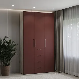 Шкаф трехдверный с ящиками узкий LG203.44