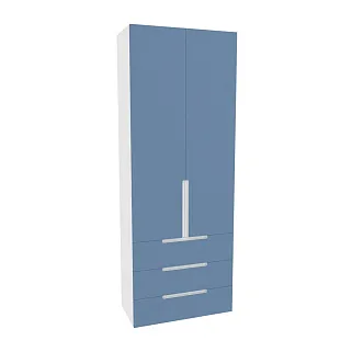 Шкаф книжный/для одежды с тремя ящиками, фасады в эмали LE213