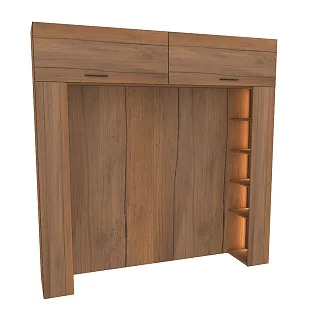 Ниша для кровати с секциями с подсветкой L407.44