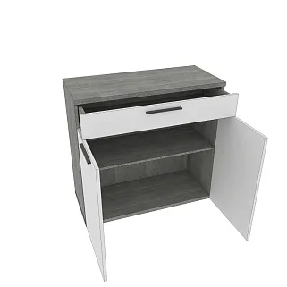 Тумба широкая 2 дверная с ящиком LG-876