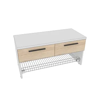 Тумба с 2 ящ. и полкой для обуви L-462