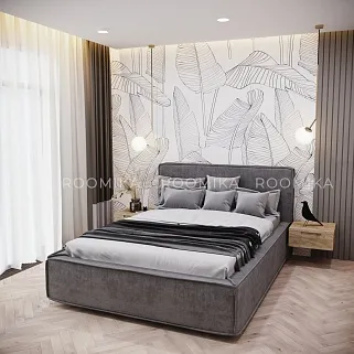 Кровать двуспальная мягкая OSTIN  с подъемным механизмом, 160x200