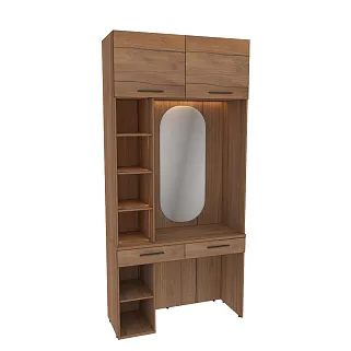 Столик туалетный с антресолью и стеллажом с подсветкой L-414.44