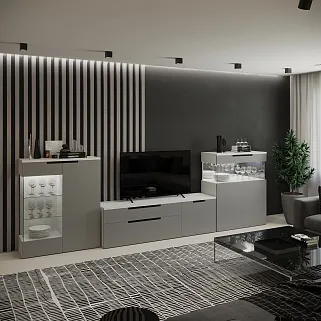 Тумба TV напольная, фасады в эмали LE-506 L/R