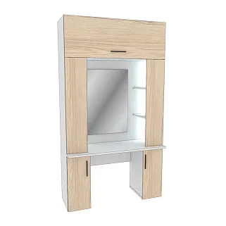 Стол туалетный с секцией и зеркалом с подсветкой  L-404.44